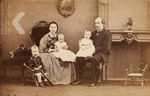 Johan Herman Geertsema en Arendina Wichers met 3 kinderen