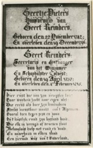 Tekst graf Geert Reinders (Beeldbank Groningen)