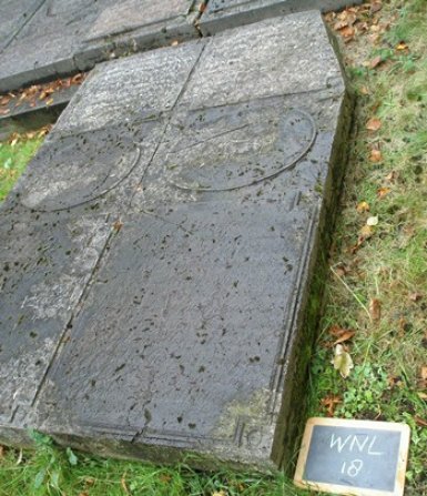 Graven van Hendrik Harms Addinga en Louwke Jakobs Juursema, naast de kerk van Westernieland (foto van www.kerkwesternieland.nl)