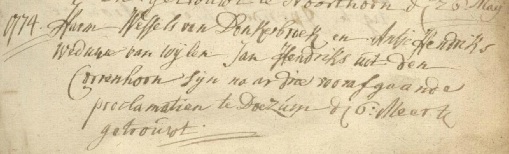 Huwelijk Harm en Antje, Doezum 6 maart 1774