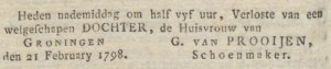 Groninger Courant,  23 februari 1798