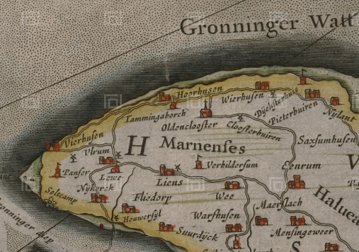 Landkaart van Blaeu uit 1648