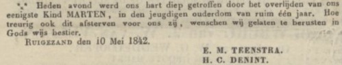 Groninger Courant 17 mei 1842