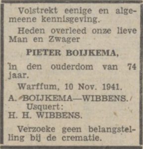 Nieuwsblad van het Noorden  11 november 1941