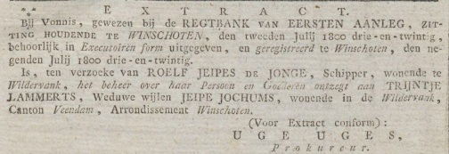 Groninger Courant, 11 juli 1823