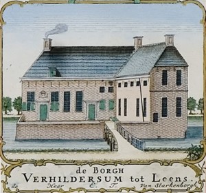 Verhildersum op de kaart van Beckeringh in 1781
